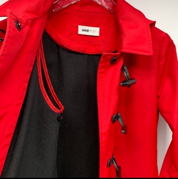 Jane Post Red Raincoat - Picture 4 of 9